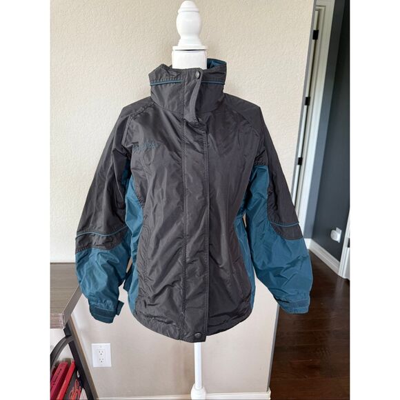 Vintage 90’s Columbia Bugaboo Ski SnowJacket Women’s M Two-Tone Teal Black - Picture 1 of 8